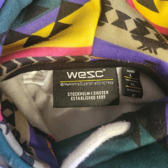 WESC Unisex Raffe Mike Sweatshirt Pullover Hoodie (M-L)(W-XL) - Picture 3 of 8